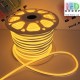 Светодиодный гибкий неон 220V, LED NEON - 17x9мм, цвет свечения - жёлтый