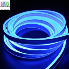 Світлодіодний гнучкий неон 12V, LED NEON - 16x8мм, колір світіння - синій