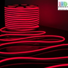 Світлодіодний гнучкий неон 12V, LED NEON - 16x8мм, колір світіння - червоний