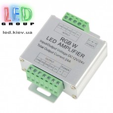 Підсилювач 4x6A, 12-24V, для світлодіодної RGBW и RGB+W стрічки, 4 канали по 6А