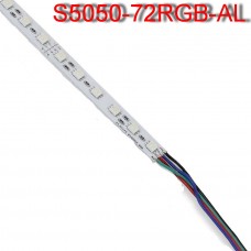 Светодиодная алюминиевая линейка RGB 12V, 5050, 72 led/m, 18W, IP20, Standart. Гарантия - 12 месяцев