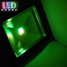 Світлодіодний LED прожектор 30W, колір світіння - зелений. Гарантія - 2 роки