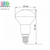 Світлодіодна LED лампа 6W, E14, R50, 3000K - тепле світіння, алюміній + поліамід, Ra≥80