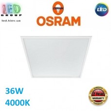 Світлодіодна LED панель Osram/LEDVANCE, 36W, 4000K, врізна, квадратна, 600х600мм, біла, Ra≥80. Гарантія - 2 роки