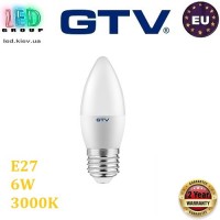 Світлодіодна LED лампа GTV Е27 C37 6W 3000K Польща!!! Гарантія - 2 роки