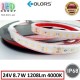 Світлодіодна стрічка COLORS, 24V, SMD 2835, 128 led/m, 8.7W, IP68, 4000K - білий нейтральний, Premium. Гарантія - 2 роки