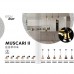 Світильник/корпус GTV, настінний, бра, 1xE27, чорний + плафон білого відтінку, дизайнерська серія, MUSCARI II. Європа! Гарантія - 3 роки