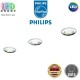 Світильник/корпус Philips, комплект 3xGU10, стельові, врізні, круглі, поворотні, металеві, кольору глянсовий хром. Гарантія – 2 роки