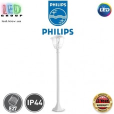 Світильник/корпус Philips, 1xE27, садово-парковий, IP44, накладний, метал + пластик, білий, 995мм. Гарантія – 2 роки