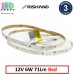 Світлодіодна стрічка RISHANG, 12V, SMD 2835, 60 led/m, 6W, IP20, червоний, VIP. Гарантія - 3 роки