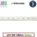 Світлодіодна стрічка RISHANG, 12V, SMD 2835, 60 led/m, 6W, IP20, зелений, VIP. Гарантія - 3 роки