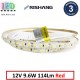 Світлодіодна стрічка RISHANG, 12V, SMD 2835, 120 led/m, 9.6W, IP20 (IP33), червоний, VIP. Гарантія - 3 роки