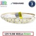 Світлодіодна стрічка RISHANG, 12V, SMD 2835, 120 led/m, 9.6W, IP20 (IP33), зелений, VIP. Гарантія - 3 роки