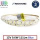 Світлодіодна стрічка RISHANG, 12V, SMD 2835, 120 led/m, 9.6W, IP20 (IP33), синій, VIP. Гарантія - 3 роки