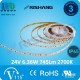 Світлодіодна стрічка RISHANG, 24V, SMD 2835, 60 led/m, 6.36W, IP65, 2700К - білий теплий, VIP. Гарантія - 3 роки