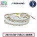 Світлодіодна стрічка RISHANG, 24V, SMD 2835, 120 led/m, 8.6W, IP20, 3000K - білий теплий, VIP. Гарантія - 3 роки