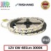 Світлодіодна стрічка RISHANG 12V, 2835, 60 led/m, S-type, 6W, IP65, 3000K - білий теплий, Premium. Гарантія - 2 роки