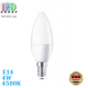 Світлодіодна LED лампа, 4W, E14, C37, 4500К - нейтральне світіння, RА≥80