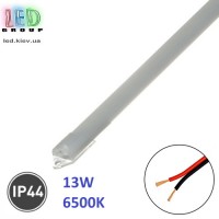 Світлодіодний LED світильник 13W, 220V, Тонкий Super Slim, 6000-6500К, IP44, лінійний, 1м, накладний