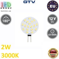 Світлодіодна LED лампа GTV, 2W, G4, 3000К - тепле світіння. ЄВРОПА!!! Гарантія - 2 роки