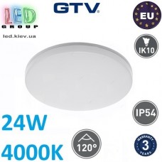 Светодиодный LED светильник GTV, 24W (EMC+), 4000К, круглый, накладной, IP54, BESA, белый. ЕВРОПА!!! Гарантия - 3 года