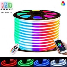 Світлодіодний гнучкий неон 12V, LED NEON - 8x16мм, 5см різ, колір світіння - RGB
