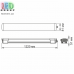 Світлодіодний лінійний світильник 40W, 5000K, IP65, накладний, пластик, білий, RA≥80