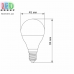 Светодиодная LED лампа 6W, E14, G45, 4100K - нейтральное свечение, алюпласт, RA≥80