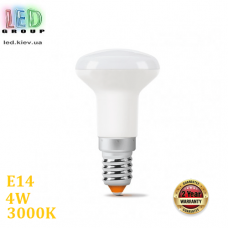 Светодиодная LED лампа 4W, E14, R39, 3000K - тёплое свечение, алюпласт, RA≥90