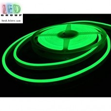 Світлодіодний гнучкий неон міні 12V, LED NEON MINI - 13х5мм, колір світіння - зелений