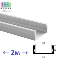 Профиль алюминиевый АНОДИРОВАННЫЙ для светодиодной ленты, LD-019, (2 метра)