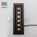 Світлодіодний LED світильник, 6x1W, 6xLED, 4000K, 24°, Ra≥80, вбудований, прямокутний, поворотний, алюмінієвий, чорний + золотий. Гарантія - 3 роки