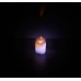 Світлодіодний LED світильник - свічка, натуральний парафін, Ø75х150мм, RGB, з пультом, ефект живого полум'я