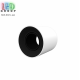 Светильник/корпус потолочный, 1хGU10, накладной, точечный, пластиковый, круглый, белый + чёрный, Ø96x100мм