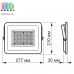 Світлодіодний LED прожектор, 100W, 5000K, IP65, алюміній, накладний, білий, RA≥80
