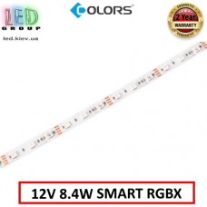 Світлодіодна стрічка COLORS, 12V, SMD 5050, 60 led/m, 8.4W, IP20, SMART RGB, Premium. Гарантія - 2 роки