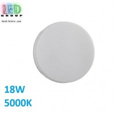 Светодиодный LED светильник, 18W, 5000K, IP65, фасадный, пластик, круглый, белый