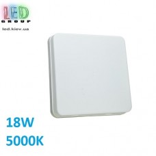 Светодиодный LED светильник, 18W, 5000K, IP65, фасадный, пластик, квадратный, белый