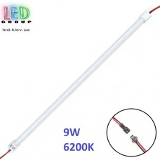 Светодиодный LED светильник 9W, 220V, Тонкий Super Slim, 6000-6200К, IP20, линейный, 600мм, накладной