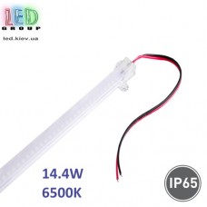 Светодиодный LED светильник 14.4W, 220V, Тонкий Super Slim, 6000-6500К, 1200Lm, IP65, линейный, 500мм, накладной