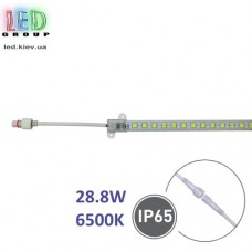 Светодиодный LED светильник 28.8W, 220V, Тонкий Super Slim, 6000-6500К, 1800Lm, IP65, линейный, 1000мм, накладной
