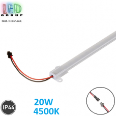 Светодиодный LED светильник 20W, 220V, Тонкий Super Slim, 4000-4500К,  IP44, линейный, 1000мм, накладной 
