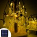 Світлодіодна LED гірлянда master LED, 4.85/2м, WW-3000К, 20 led, IP44, на сонячній панелі, кабель чорний
