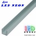 Монтажний алюмінієвий профіль АНОДОВАНИЙ для LED NEON - 17x9мм, 220V і 12V. 2 метри