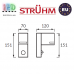 Cветильник/корпус, Strühm Poland, IP44, фасадный, с встроенным датчиком движения, накладной, алюминий + стекло, квадратный, графитовый, 1хGU10, FOREST S. ЕВРОПА
